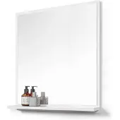 DOMTECH Witte badkamerspiegel met plank - 60x70 cm