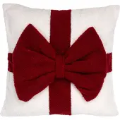 Intratuin Sierkussen Teddy Strik Wit / Rood 45 X 45 Cm