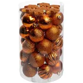 Intratuin Kerstbal Reni Oranje D 6 Cm 37-delig