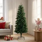 vidaXL Artificial Hinged Christmas Tree 150 cm PE en PVC Groen