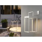 Gnosjö Konstsmide | Portofino: Zonne-energie/USB-lantaarn| Wit gelakt aluminium| 7815-250