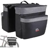 Unyqoos Famanu fietstas voor bagagedrager, waterafstotend, 30 liter - Zwart