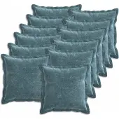 vidaXL Kussensloop 12 st HOUTEN Blauw 50 x 50 cm Chenille Stof