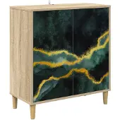 vidaXL Dressoir WIJHE, Sonoma, 69 x 33 x 75 cm, houtvezelplaat