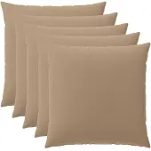 vidaXL Kussensloop 6 st HEERLEN Taupe 60 x 60 cm Polyester