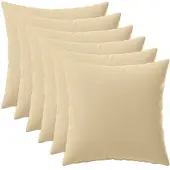 vidaXL Kussensloop 6 st HEERLEN Beige 40 x 40 cm Polyester