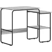 vidaXL Bureau met opslag Grijs Sonoma 100 x 50 x 75 cm