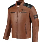 Rusty Stiches Jari V2 motorjas, lederen, bruin/zwart, maat XL