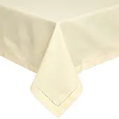 Homescapes tafelkleed crème - 137 x 228 cm, 100% katoen