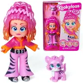 Kookyloos Roxy Huisdierenfeest-serie. Roxy verzamelpoppetje met een tijgerhuisdier, inclusief accessoires