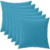vidaXL Kussensloop 6 st HEERLEN Lichtblauw 30 x 30 cm Polyester