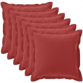 vidaXL Kussensloop 6 st HOUTEN Wijnrood 70 x 70 cm Polyester