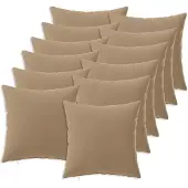 vidaXL Kussensloop 12 st HEERLEN Taupe 40 x 40 cm Polyester