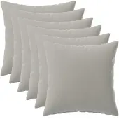vidaXL Kussensloop 6 st HEERLEN Grijs 45 x 45 cm Polyester