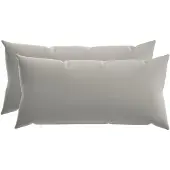 vidaXL Kussensloop 2 st HEERLEN Grijs 40 x 70 cm Polyester