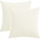vidaXL Kussensloop 2 st HEERLEN Wit 45 x 45 cm Stof