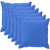 vidaXL Kussensloop 6 st HOUTEN Koninklijk Blauw 40 x 40 cm Polyester
