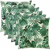 vidaXL Kussensloop 6 st HEERLEN Bladpatroon 80 x 80 cm Polyester