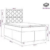 vidaXL LED Boxspring Bed met Matras Donkergroen 120 x 200 cm Fluweel