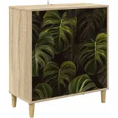 vidaXL Dressoir ELBURG, Sonoma, 69 x 33 x 75 cm, houtvezelplaat