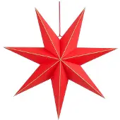 Mica Decorations Papieren kerstster | | Ø 60 cm (Binnen, Rood)