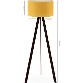 Opviq , AYD-2651, vloerlamp, mosterdgeel, PVC, 21 x 38 x 140 cm