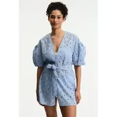 Pentik Geborduurd Katoenen Biquini Kimono met Ceintuur