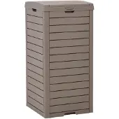 vidaXL Vuilnisbak voor buiten 41x41x86 cm polypropeen lichtbruin