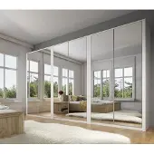 Meubella Kledingkast Malibu - wit - 339 cm - Garderobekast