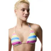 Pentik Gestreepte Halter Driehoek Bikinitop