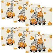 Famanu – Mode pompoenen esdoornbladeren herfst placemats 30x45cm set van 6