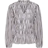 ONLY Blouse 'ONLHalis' chocoladebruin / wit