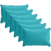 vidaXL Kussensloop 6 st HOUTEN Turquoise 40 x 60 cm Polyester