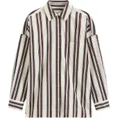 Marc O'Polo Blouse lichtblauw / donkerbruin / pink / wit