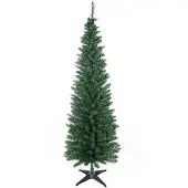 HOMCOM Kerstboom, dennenboom, 390 takken, groen, diameter 55 cm, hoogte 180 cm, met een stevige plastic voet voor feestelijke decoratie