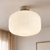 NOLA Plafondlampe , Evey, dimbare, Wit, Woonkamer, Glas, Scandinavisch