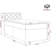 vidaXL Boxspringbed met matras Donkergroen 80 x 200 cm Fluweel