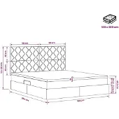 vidaXL LED-bed met opbergruimte en matras, lichtgrijs, 180 x 200 cm, fluweel