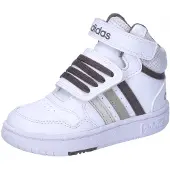 Adidas Unisex kinder basketbalschoenen, model Hoops Mid, kleur: Cloud White/Orbit Grey/Putty Grey, maat: 19 EU