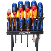 Dexter Schroevendraaierset 2 - 20-delig - Inclusief Vde - Softgrip