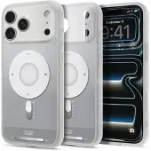 Spigen Hoesje Geschikt voor Apple iPhone 18 Pro / 17 Pro - Ultra Hybrid MagFit Case - Compatibel met MagSafe / Qi2 - Back Cover Classic Zilver