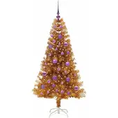 vidaXL Kerstboom met 150 LED met standaard Goud 150 cm PET
