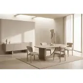 AEA Beiges Esszimmer set Esstisch Stühle Sideboard Modern Stil Bequem Hochwertig