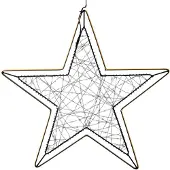 Intratuin Kerstster Zwart Met Verlichting 47,7 X 46,5 Cm