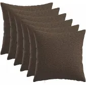 vidaXL Kussensloop 6 st HEERLEN Taupe 40 x 40 cm Stof