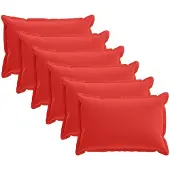 vidaXL Kussensloop 6 st HOUTEN Rood 50 x 75 cm Polyester