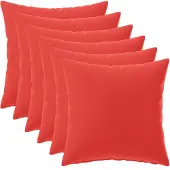 vidaXL Kussensloop 6 st HEERLEN Rood 45 x 45 cm Polyester