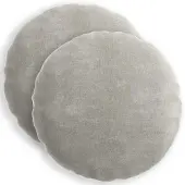 vidaXL Kussensloop 2 st HEERLEN Lichtgrijs Diam. 40 cm Chenille Stof