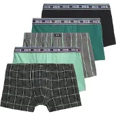 H.I.S. Onderbroek grijs / mintgroen / spar / zwart