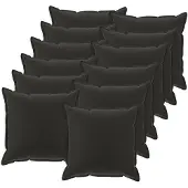 vidaXL Kussensloop 12 st HOUTEN Zwart 40 x 40 cm Polyester